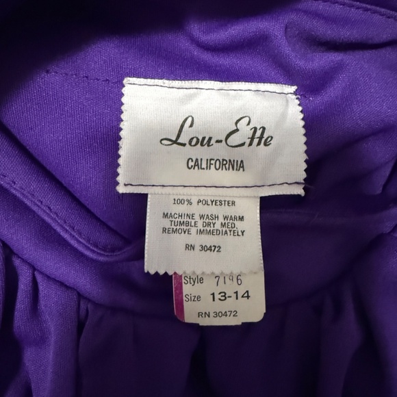 Vintage 60's Lou Ette Purple Keyhole Open Front Maxi with Micro Shorts Size M - Picture 9 of 15